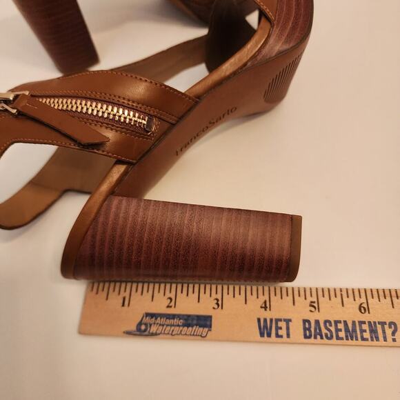 Franco Sarto Myriad Platform Sandals Brown Leather Women's‎ SZ 10 - Picture 8 of 8